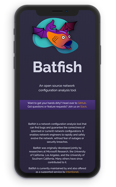 Batfish website